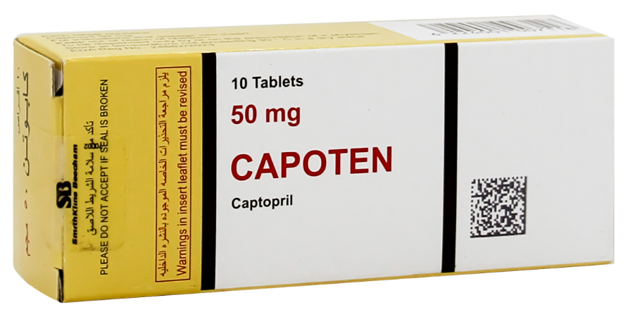 CAPOTEN 50MG 10-TABLETS | كابوتـــن 50 مجم 10قـــرص