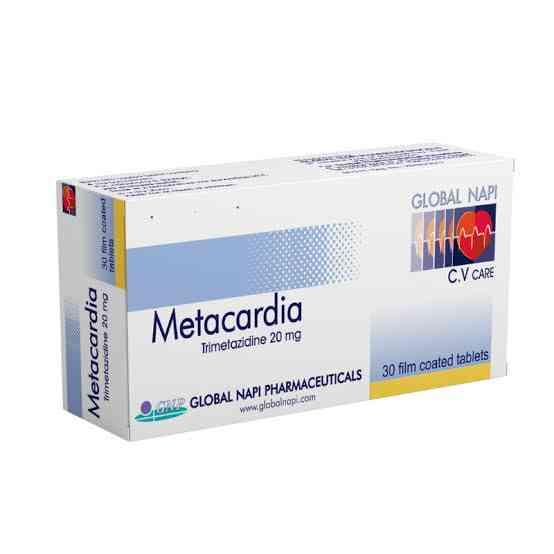 METACARDIA 20 mg 30 tab | ميتاكارديا 20 مجم 30 قرص