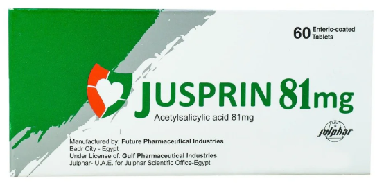 Jusprin 81mg 60enteric coated tablets | جوسبرين 81مجم 60قرص
