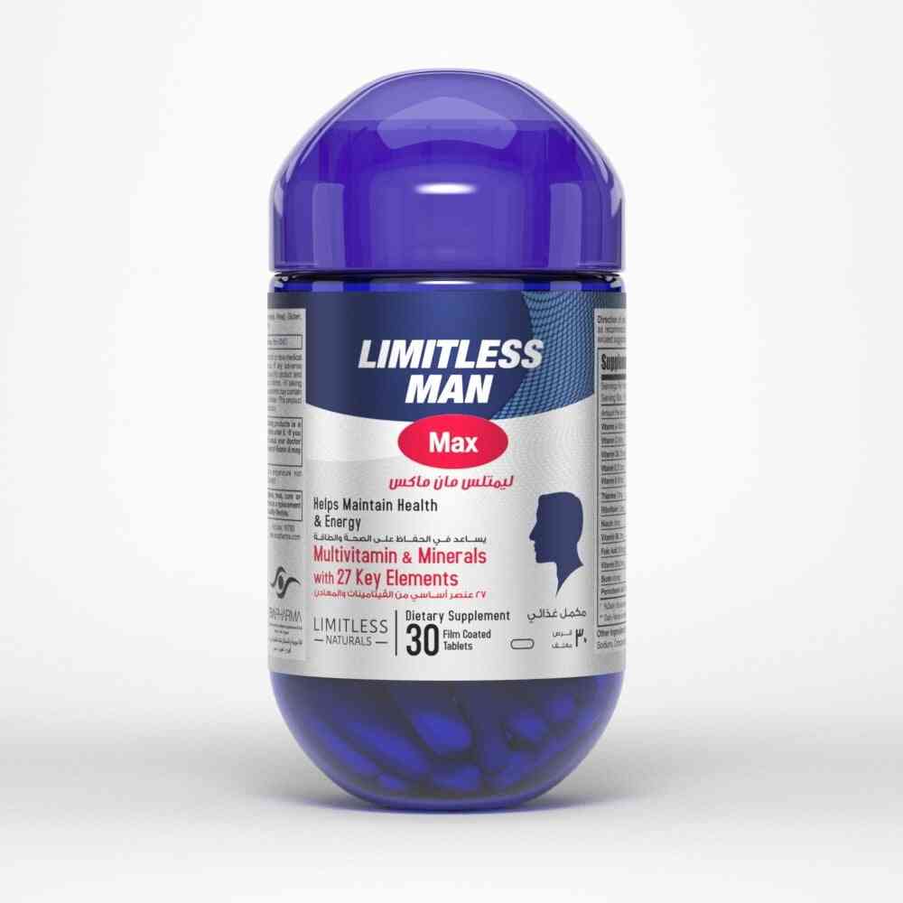 limitless man max 100 tab | ليمتلس مان ماكس 100 قرصي