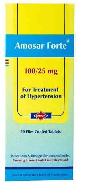 amosar fort 100..25mg 30tab | اموسار فورت 25..100 مجم 30قرص