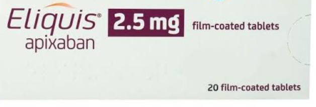Eliquis 2.5mg 20 tab | اليكوس 2.5 مجم 20 قرص