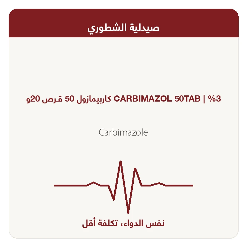 %3 كاربيمازول 50 قـرص 20و