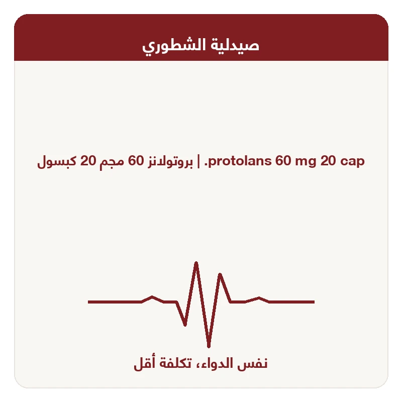 بروتولانز 60 مجم 20 كبسول